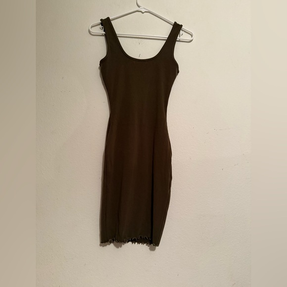 Chic Brown Sleeveless Mini Dress - Picture 3 of 4